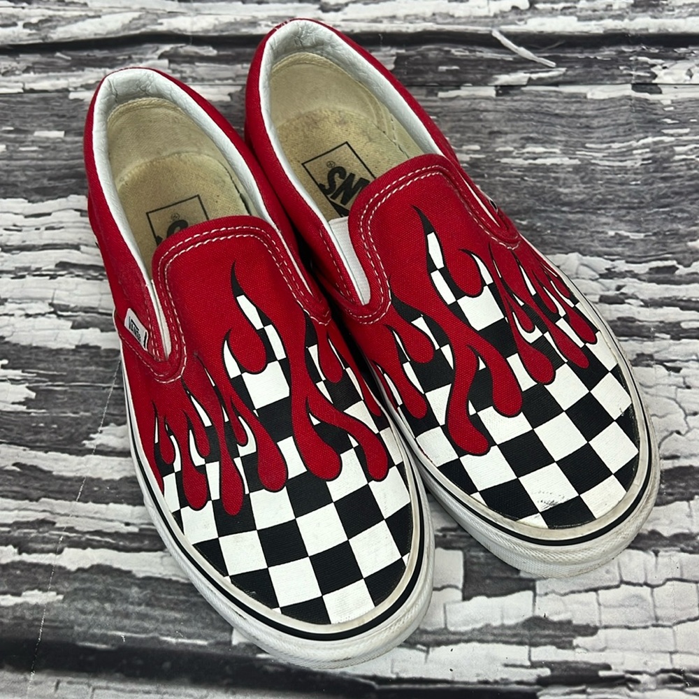 Vans Off the Wall - Checkered print with drip design - Size 5